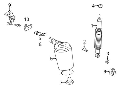 2010 Lincoln Town Car Shocks & Components - Rear Air Spring Diagram for 6W1Z-5560-BA