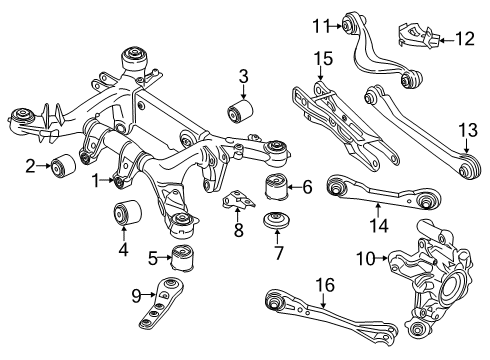 2019 BMW 640i xDrive Gran Turismo Rear Suspension Components, Lower Control Arm, Upper Control Arm, Ride Control, Stabilizer Bar Rubber Mount Wishbone, Right Diagram for 33326861120