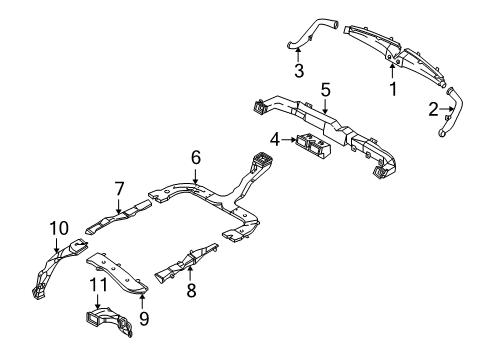 2002 Kia Sedona Ducts Duct Assembly-NO1 Diagram for 0K55261391C