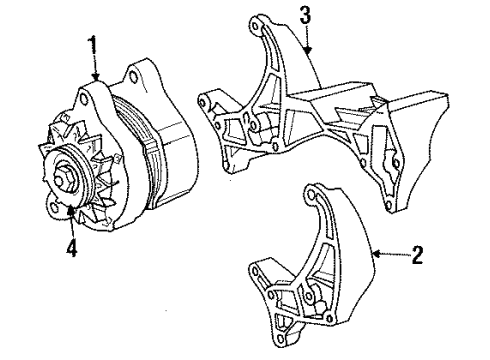 1999 Dodge Ram 2500 Alternator ALTERNATR Diagram for 5104762AA