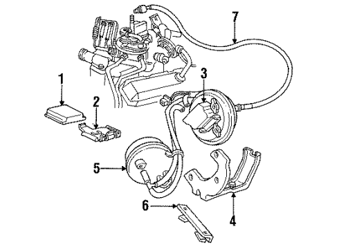 1993 Oldsmobile Bravada Cruise Control System Module Asm, Cruise Control Diagram for 25111880