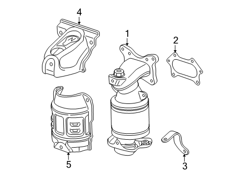 2013 Honda CR-V Exhaust Manifold Stay Converter Diagram for 11941-R5A-000