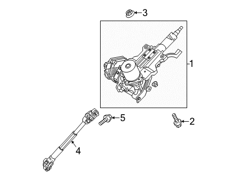 2011 Kia Optima Steering Column Assembly Column Assembly-Upper Diagram for 563102T320