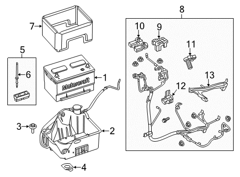 2012 Ford F-150 Battery Positive Cable Diagram for BL3Z-14300-A