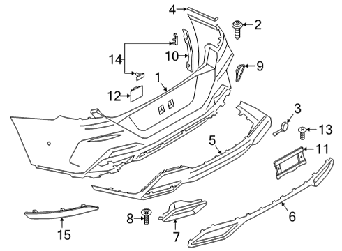 2020 BMW M850i xDrive Gran Coupe Bumper & Components - Rear Trim, Exhaust End Pipe, Left Diagram for 51128075253