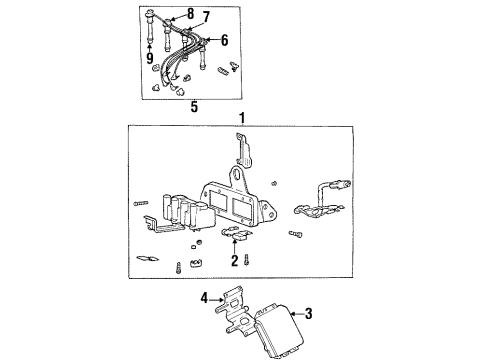 2001 Hyundai Tiburon Ignition System Coil Assembly-Ignition Diagram for 27301-23003