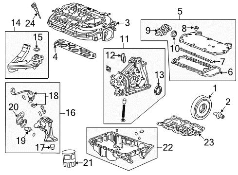 2011 Acura ZDX Filters Cover, Intake Manifold (Upper) Diagram for 17140-RKB-013