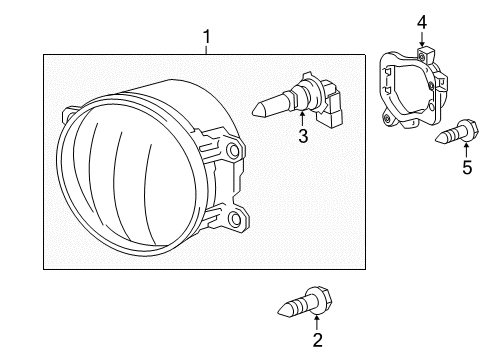 2012 Lexus IS350 Chassis Electrical - Fog Lamps Lamp Assembly, Fog, RH Diagram for 81210-0W050