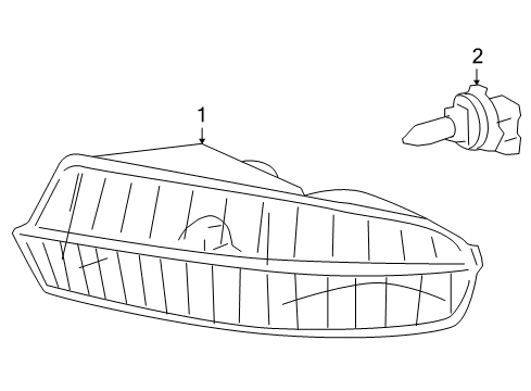 2005 Lexus LS430 Fog Lamps Lamp Unit Diagram for 81211-50070