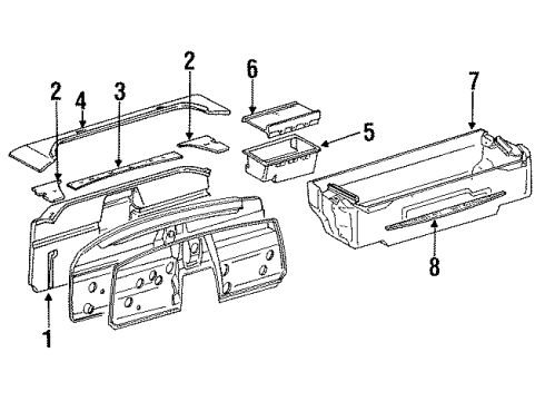 1995 Toyota MR2 Interior Trim - Rear Body Lid Diagram for 64392-17010-C0