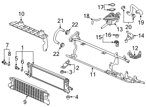 2018 Honda Accord Powertrain Control Tank, Expansion Diagram for 1J101-6C2-A03