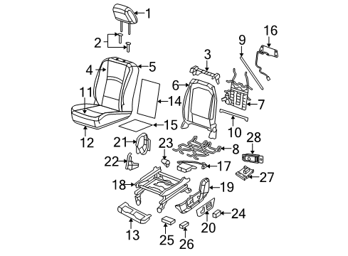 2010 Dodge Ram 1500 Front Seat Components Blower-Seat Cushion Diagram for 4610261AE