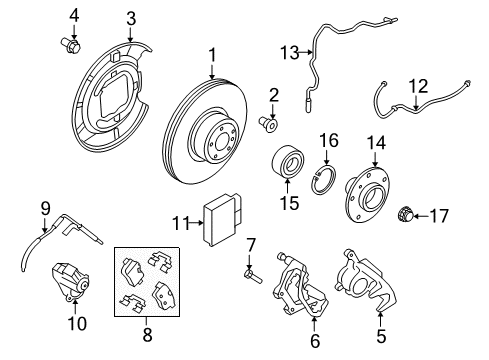 2009 BMW Z4 Brake Components Disc Brake Pad Repair Kit Diagram for 34216788275