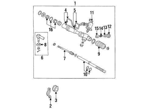 1992 Eagle Summit P/S Pump & Hoses, Steering Gear & Linkage O Ring-Power Steering Hose Diagram for MB192717