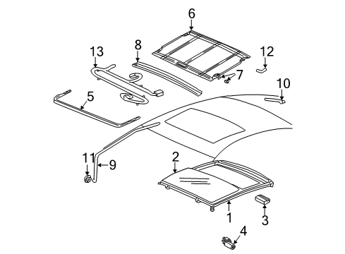 2003 Chrysler Concorde Sunroof Motor-SUNROOF Diagram for 5011592AB