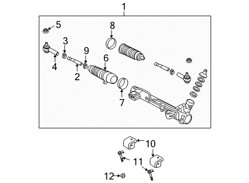 2004 Ford F-150 Steering Column & Wheel, Steering Gear & Linkage Boot Diagram for 4L3Z-3K661-FA