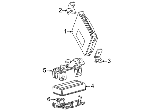 2016 Toyota Mirai Communication System Components Battery Upper Bracket Diagram for 86719-62030