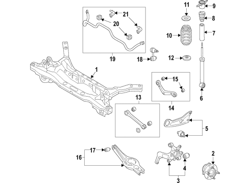 2018 Hyundai Elantra GT Rear Suspension Components, Lower Control Arm, Upper Control Arm, Stabilizer Bar Bar Assembly-RR STABILIZER Diagram for 55510-F2AA0