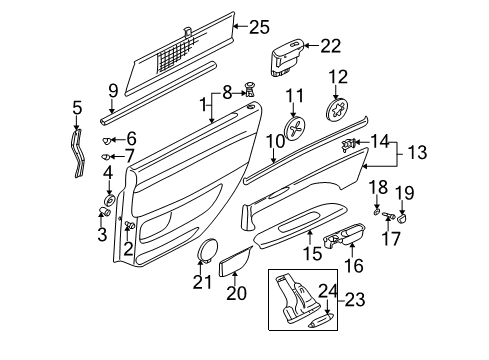 2000 Volvo S80 Front Door Lamp, Tail Diagram for 9193425