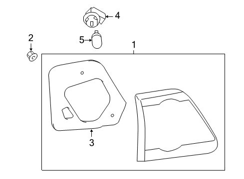 2012 Toyota Corolla Bulbs Back Up Lamp Assembly Diagram for 81591-12140