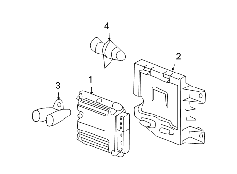 2008 GMC Savana 2500 Ignition System Mount Bracket Diagram for 15109138