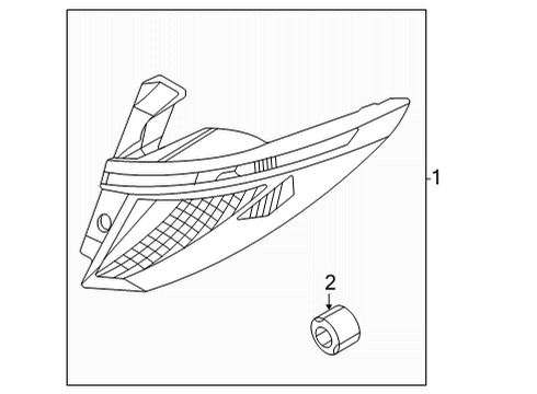 2022 Hyundai Tucson Tail Lamps LAMP ASSY-REAR COMB OUTSIDE, LH Diagram for 92401-N9150