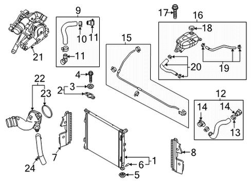 2021 Kia K5 Radiator & Components Gasket-Thermostat Housing Diagram for 25623-2S000