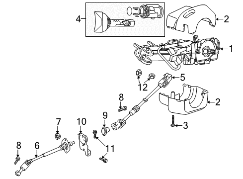 2000 Jeep Wrangler Steering Column, Steering Wheel & Trim Switch-Multifunction Diagram for 56010315AA