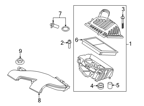 2020 BMW X2 Powertrain Control AIR-INTAKE DUCT Diagram for 13718675261