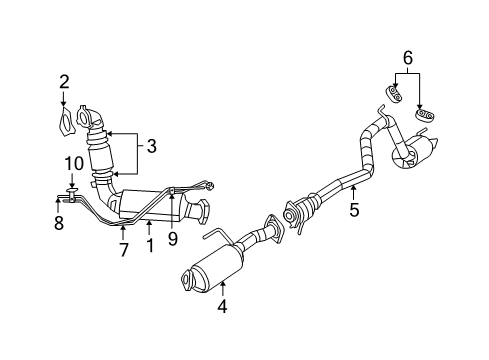2007 Jeep Grand Cherokee Exhaust Components WELDED-Exhaust Kit Diagram for E0019421