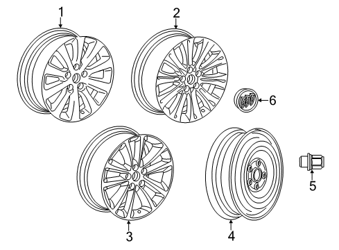 2013 Buick Verano Wheels Compact Spare Diagram for 13259231