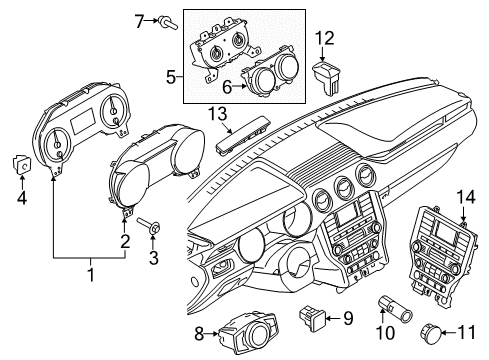 2021 Ford Mustang Headlamps Composite Headlamp Diagram for JR3Z-13008-F