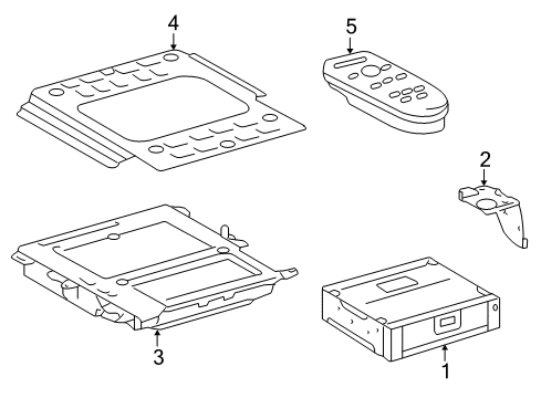 2008 Lexus LS600h Entertainment System Components Bracket, Disc Player Diagram for 86274-50260