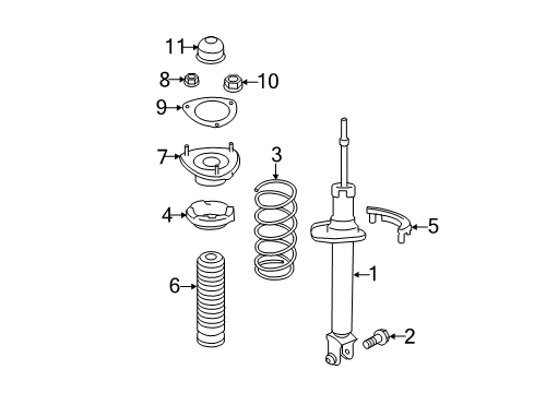 2012 Infiniti M35h Struts & Components - Rear Rear Suspension Spring Diagram for 55020-1MG0B