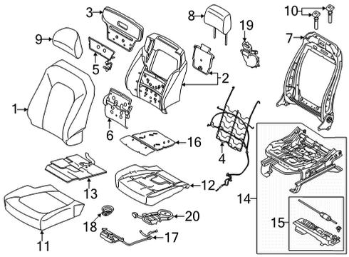 2021 Ford F-150 Power Seats Seat Switch Diagram for DG9Z-14A701-BZ