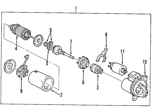 1997 Ford F-250 Starter Starter Diagram for F7SZ-11002-AARM