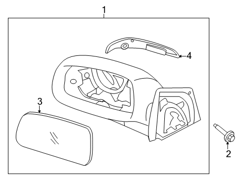 2015 Hyundai Tucson Outside Mirrors Lamp Assembly-Outside Mirror, RH Diagram for 87624-2S001