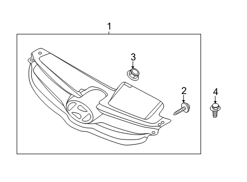 2013 Hyundai Elantra Grille & Components Radiator Grille Assembly Diagram for 86350-3Y000