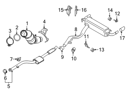 2021 BMW 430i Exhaust Manifold Swing Support Diagram for 18308576996