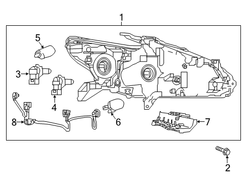 2017 Nissan Altima Headlamps Lamp Assembly - Head, LH Diagram for 26060-9HS9B