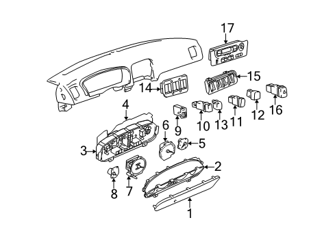 1999 Hyundai Sonata Switches Switch Assembly-Lighting & Turn Signal Diagram for 93410-38100