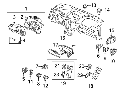 2012 Acura TL Switches Visor Assembly Diagram for 78121-SZN-A01