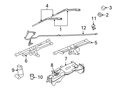 2008 Jeep Liberty Wiper & Washer Components Hose-Windshield Washer Diagram for 55157293AE
