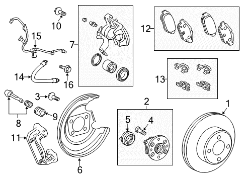 2013 Toyota Yaris Brake Components Rear Shoes Diagram for 04495-52140