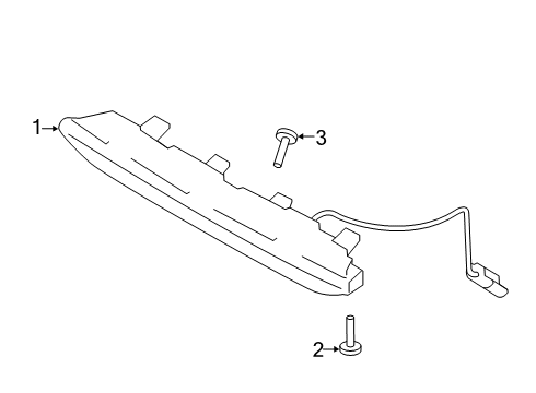 2020 Kia Telluride High Mount Lamps Lamp Assembly-Hms Diagram for 92700S9000