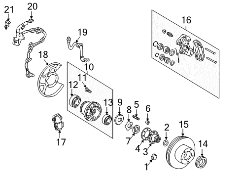 2006 Lexus LX470 Front Brakes Caliper Piston Diagram for 47731-60030