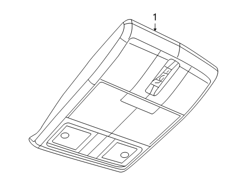 2012 Dodge Journey Overhead Console Lamp-Overhead Console Diagram for 1NU56HDAAA