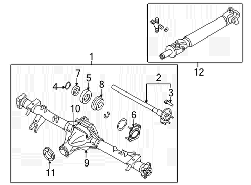 2022 Nissan Frontier Axle & Differential - Rear Ring-Snap Diagram for 01541-0001U