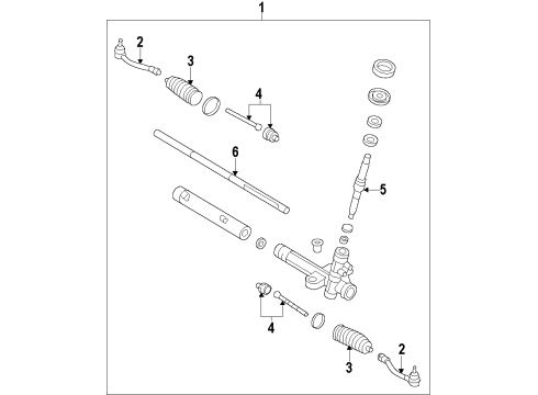 2016 Hyundai Equus P/S Pump & Hoses, Steering Gear & Linkage Hose-Power Steering Oil Suction Diagram for 57580-3T000