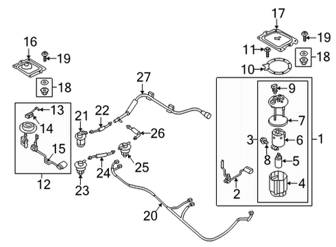 2020 Genesis G90 Filters Fuel Pump Sender Assembly Diagram for 94460-D2000